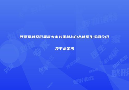 呼和浩特整形美容专家刘星赫与白丛佳医生详细介绍及手术案例
