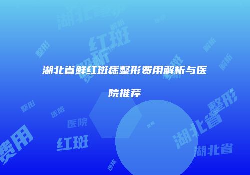湖北省鲜红斑痣整形费用解析与医院推荐