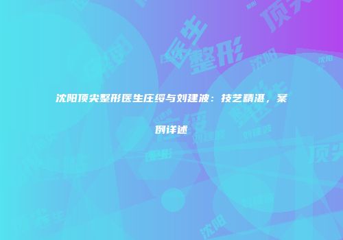 沈阳顶尖整形医生庄绥与刘建波：技艺精湛，案例详述