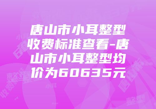 唐山市小耳整型收费标准查看-唐山市小耳整型均价为60635元