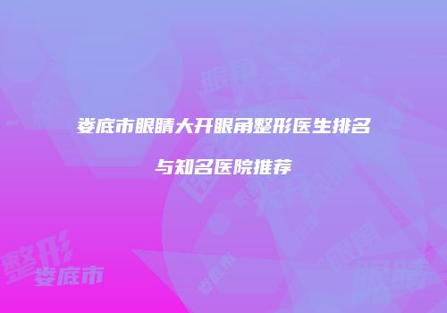 娄底市眼睛大开眼角整形医生排名与知名医院推荐