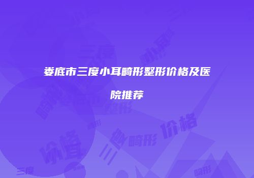 娄底市三度小耳畸形整形价格及医院推荐
