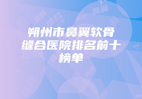朔州市鼻翼软骨缝合医院排名前十榜单