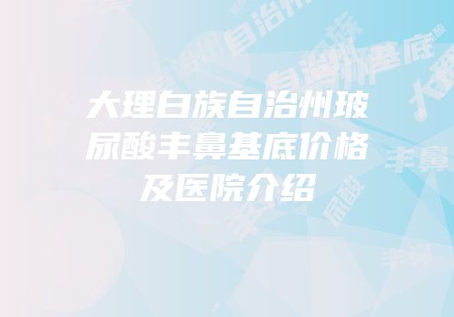 大理白族自治州玻尿酸丰鼻基底价格及医院介绍