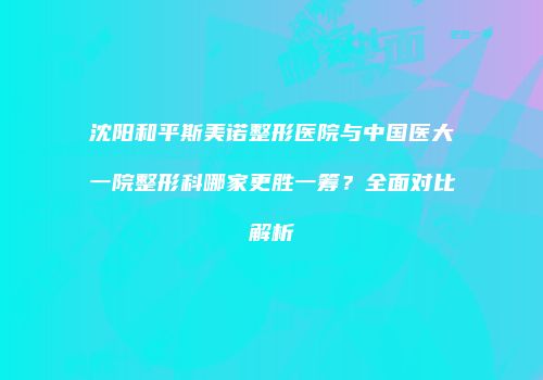 沈阳和平斯美诺整形医院与中国医大一院整形科哪家更胜一筹？全面对比解析