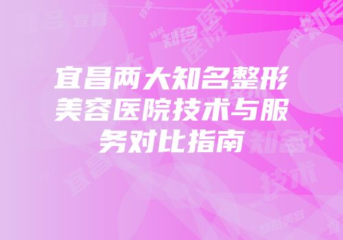 宜昌两大知名整形美容医院技术与服务对比指南