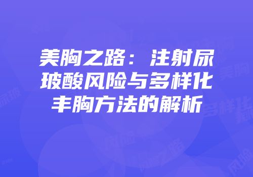 美胸之路：注射尿玻酸风险与多样化丰胸方法的解析