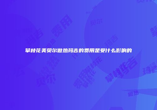 攀枝花美贝尔做热玛吉的费用是受什么影响的