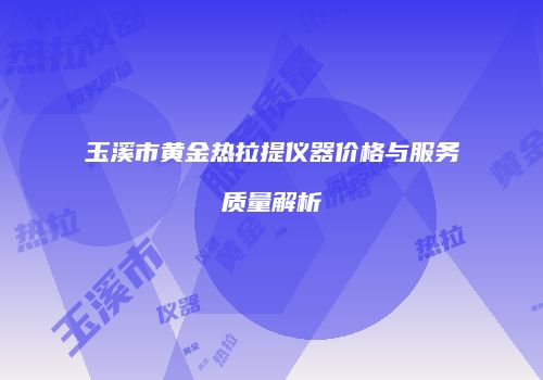 玉溪市黄金热拉提仪器价格与服务质量解析