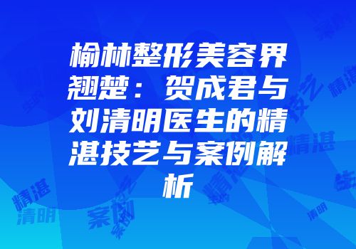 榆林整形美容界翘楚：贺成君与刘清明医生的精湛技艺与案例解析