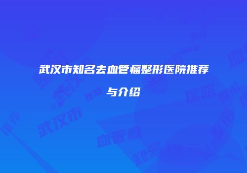 武汉市知名去血管瘤整形医院推荐与介绍