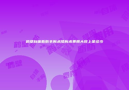 鹤壁自体脂肪丰胸术隆胸术费用大致上是多少