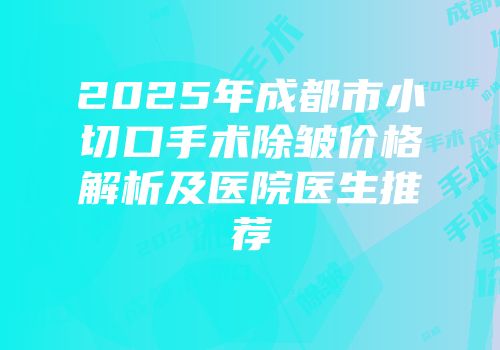 2025年成都市小切口手术除皱价格解析及医院医生推荐