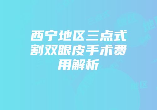 西宁地区三点式割双眼皮手术费用解析