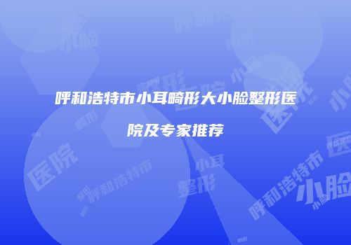 呼和浩特市小耳畸形大小脸整形医院及专家推荐
