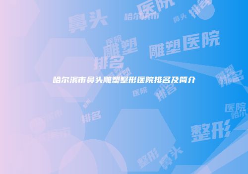 哈尔滨市鼻头雕塑整形医院排名及简介
