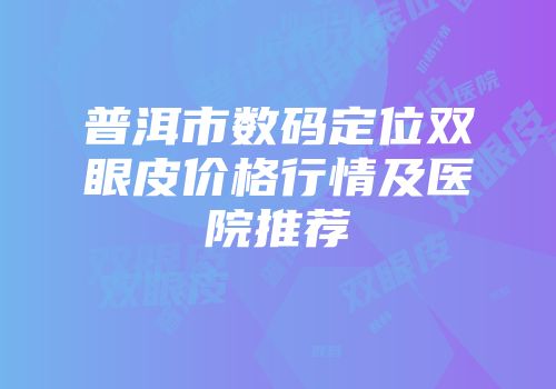 普洱市数码定位双眼皮价格行情及医院推荐