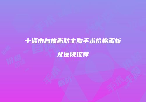 十堰市自体脂肪丰胸手术价格解析及医院推荐