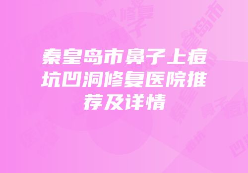 秦皇岛市鼻子上痘坑凹洞修复医院推荐及详情