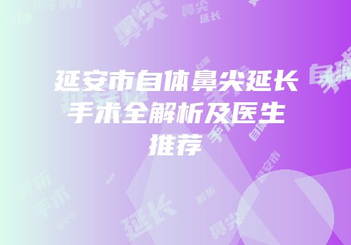 延安市自体鼻尖延长手术全解析及医生推荐