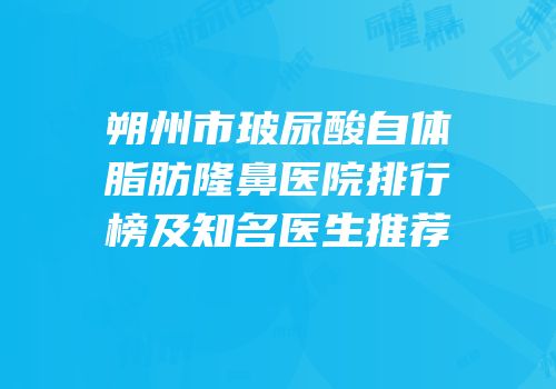 朔州市玻尿酸自体脂肪隆鼻医院排行榜及知名医生推荐