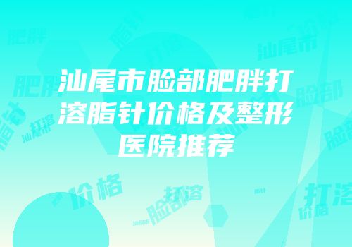 汕尾市脸部肥胖打溶脂针价格及整形医院推荐