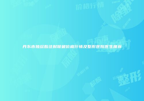 丹东市玻尿酸注射除皱价格行情及整形医院医生推荐