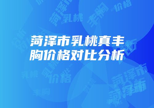 菏泽市乳桃真丰胸价格对比分析