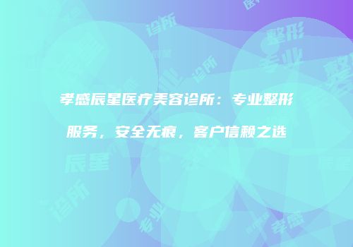 孝感辰星医疗美容诊所:专业整形服务,安全无痕,客户信赖之选