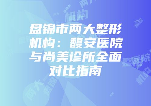 盘锦市两大整形机构:馥安医院与尚美诊所全面对比指南