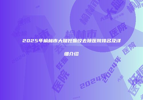 2025年榆林市大腿妊娠纹去除医院排名及详细介绍